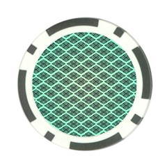 Pattern Texture Geometric Pattern Green Poker Chip Card Guard (10 Pack)