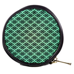 Pattern Texture Geometric Pattern Green Mini Makeup Bag