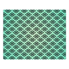 Pattern Texture Geometric Pattern Green Double Sided Flano Blanket (large)  by Dutashop