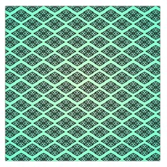 Pattern Texture Geometric Pattern Green Large Satin Scarf (square)