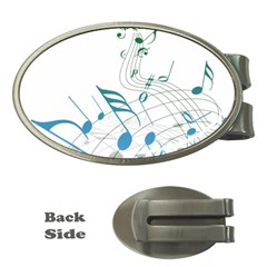 Music Notes Money Clips (oval) 