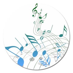 Music Notes Magnet 5  (round)