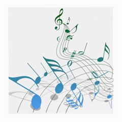 Music Notes Medium Glasses Cloth by Dutashop