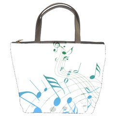 Music Notes Bucket Bag