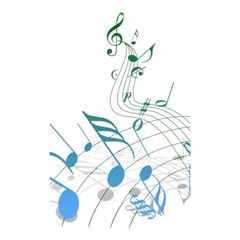 Music Notes Shower Curtain 48  X 72  (small) 