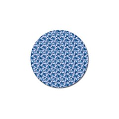 Blue Pattern Scrapbook Golf Ball Marker