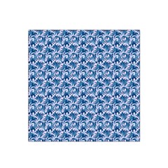Blue Pattern Scrapbook Satin Bandana Scarf