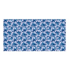 Blue Pattern Scrapbook Satin Shawl