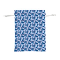 Blue Pattern Scrapbook Lightweight Drawstring Pouch (l)