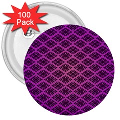 Pattern Texture Geometric Patterns Purple 3  Buttons (100 Pack) 