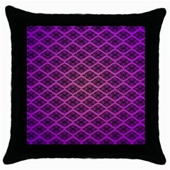 Pattern Texture Geometric Patterns Purple Throw Pillow Case (black)