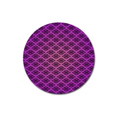 Pattern Texture Geometric Patterns Purple Magnet 3  (round)