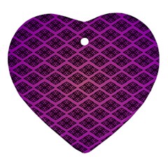 Pattern Texture Geometric Patterns Purple Heart Ornament (two Sides)