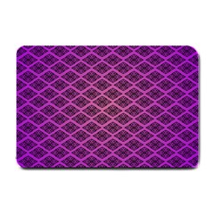 Pattern Texture Geometric Patterns Purple Small Doormat  by Dutashop