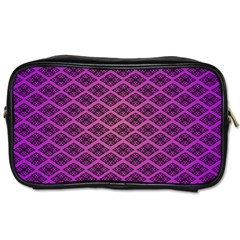 Pattern Texture Geometric Patterns Purple Toiletries Bag (two Sides)