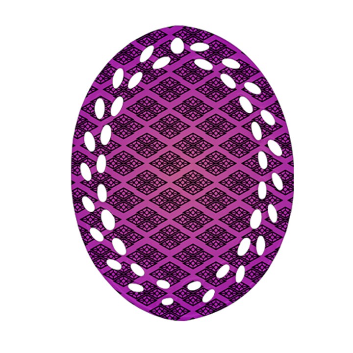 Pattern Texture Geometric Patterns Purple Ornament (Oval Filigree)