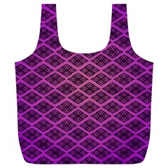 Pattern Texture Geometric Patterns Purple Full Print Recycle Bag (xl)