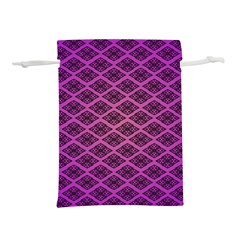 Pattern Texture Geometric Patterns Purple Lightweight Drawstring Pouch (m) by Dutashop