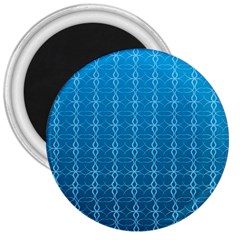 Background Texture Pattern Blue 3  Magnets by Dutashop