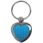 Background Texture Pattern Blue Key Chain (Heart) Front