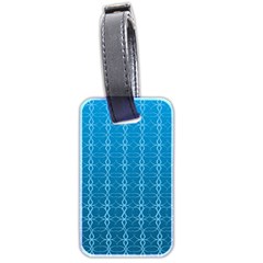 Background Texture Pattern Blue Luggage Tag (two Sides)