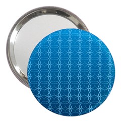 Background Texture Pattern Blue 3  Handbag Mirrors