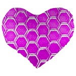 Hexagon Windows  Large 19  Premium Heart Shape Cushions Back