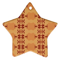 Background Wallpaper Brown Star Ornament (two Sides)