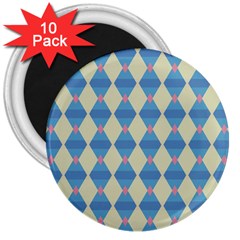 Pattern Texture Chevron 3  Magnets (10 Pack) 