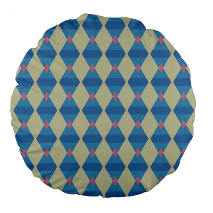 Pattern Texture Chevron Large 18  Premium Flano Round Cushions