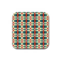 Texture Plaid Rubber Square Coaster (4 Pack) 