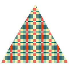 Texture Plaid Wooden Puzzle Triangle