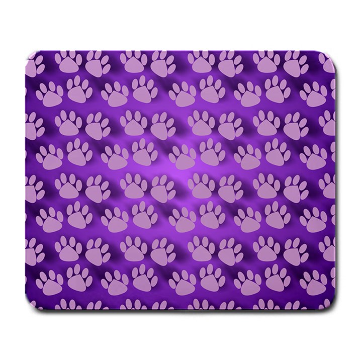 Pattern Texture Feet Dog Purple Large Mousepads