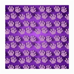 Pattern Texture Feet Dog Purple Medium Glasses Cloth by Dutashop