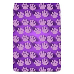 Pattern Texture Feet Dog Purple Removable Flap Cover (l)