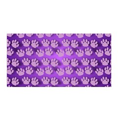 Pattern Texture Feet Dog Purple Satin Wrap