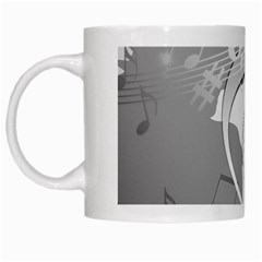 Dance Music Treble Clef Sound Girl White Mugs