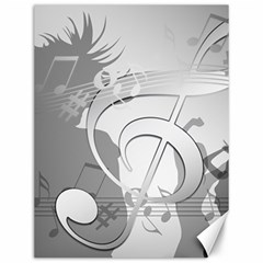 Dance Music Treble Clef Sound Girl Canvas 12  X 16 