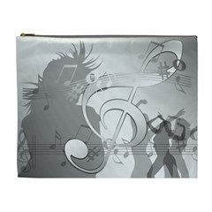 Dance Music Treble Clef Sound Girl Cosmetic Bag (xl)