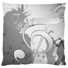 Dance Music Treble Clef Sound Girl Large Cushion Case (one Side)