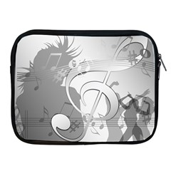 Dance Music Treble Clef Sound Girl Apple Ipad 2/3/4 Zipper Cases