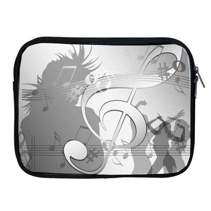 Dance Music Treble Clef Sound Girl Apple iPad 2/3/4 Zipper Cases