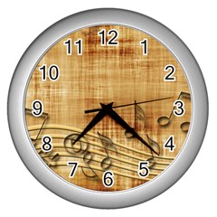 Dance Music Wall Clock (silver)