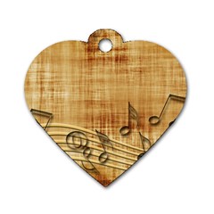 Dance Music Dog Tag Heart (two Sides)