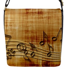 Dance Music Flap Closure Messenger Bag (s)