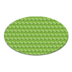 Green Pattern Ornate Background Oval Magnet