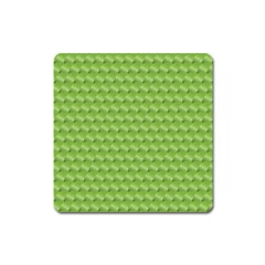 Green Pattern Ornate Background Square Magnet