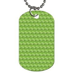 Green Pattern Ornate Background Dog Tag (two Sides)