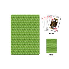 Green Pattern Ornate Background Playing Cards Single Design (mini)