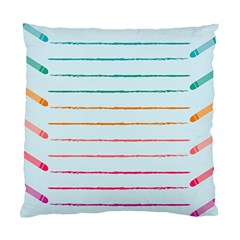 Crayon Background School Paper Standard Cushion Case (two Sides) by Dutashop